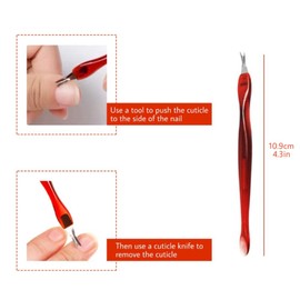 7-Piece Nail File Set, Nail Files for Gel Nails, Double-Sided Nail File 100/180, Nail File and Buffer Set, Nail File for Natural Nails and Gel Nails, with Cuticle Pusher