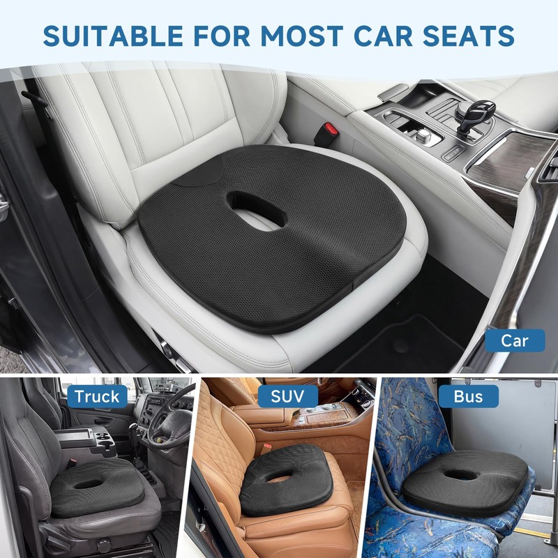 OLYDON Large Seat Cushion for Car Memory Foam Car Seat