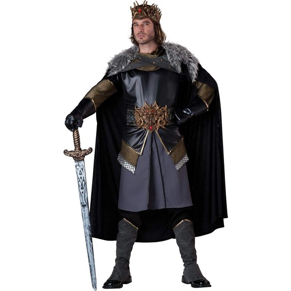 InCharacter Costumes Men's Medieval King, Grey/Black, X-Large