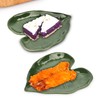 Ceramic Spoon Rest for Stove Top,Cute Green Leaf Shape Spoon