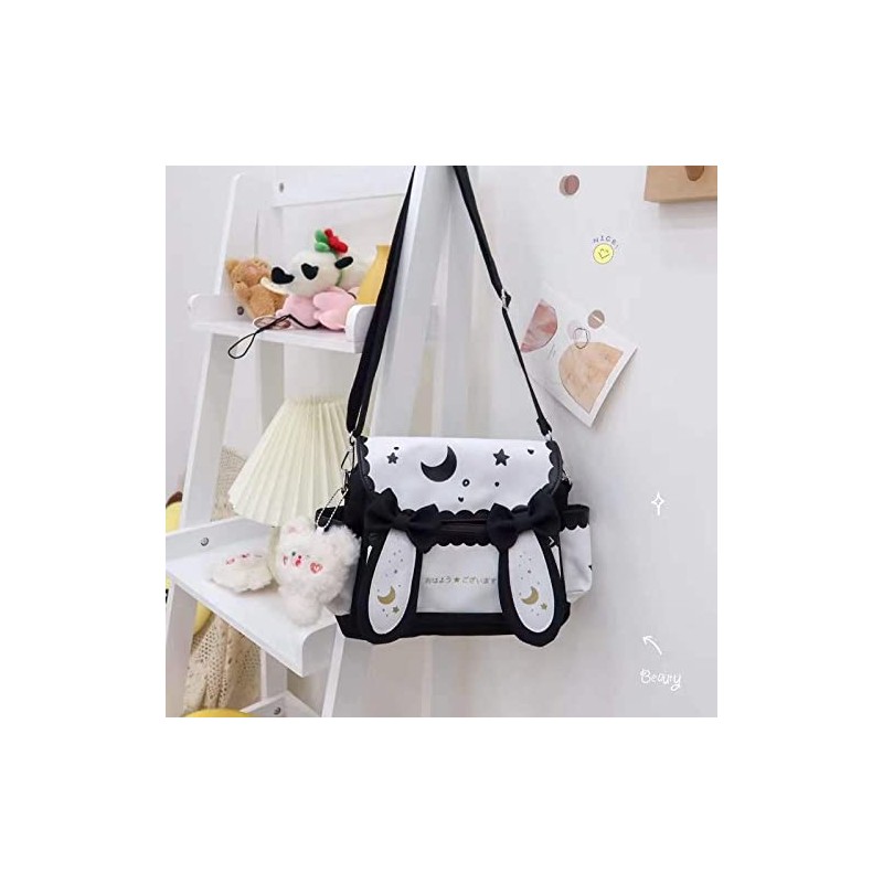 SUFUZEGA Japanese Kawaii Bunny Ear Backpack with Cute Manga Girl