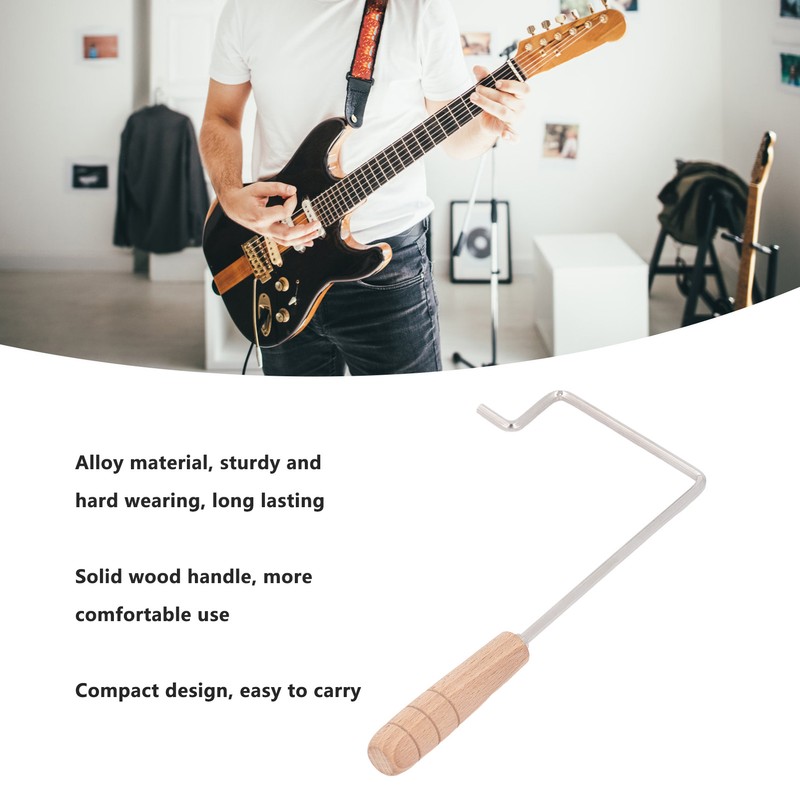 Guitar Hex Wrench Extended 4mm Hex Key Solid Wood Handle