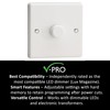 Varilight 1-Gang 2-Way Push On/Off Rotary LED Dimmer 1 x