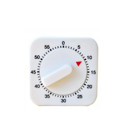 Square 60 Minute Mechanical Kitchen Timer - Visual Kitchen Cooking Timer Clock with Loud Alarm - No Batteries Required - Ideal for Cooking, Baking, and Kitchen Management