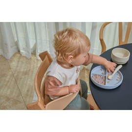 dollop Silicone Suction Plate | BPA Free | Dishwasher & Microwave Safe (Faint Lilac)