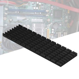 Disipador de calor SSD de 70x22x3 mm para PCIE M.2 SSD 2280 Aleta de enfriamiento del disipador de calor de aleación de aluminio Aleta de enfriamiento para computadora portátil de escritorio(Negro)