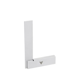 PEC Tools Machinist Square Precision Engineer Wide Seat Square 90 Right Angle Ground Hardened Steel Angle Ruler 4 x 3 Inch, Suitable for Woodworking and Precision Layout Work