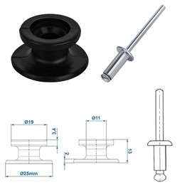 Pack of 30 tarpaulin hooks, tarpaulin buttons, round buttons, tarpaulin hooks for trailers, tarpaulin plastic button fastening nubs, for all vehicles, boot, backrest, trailer nets and tarpaulins2
