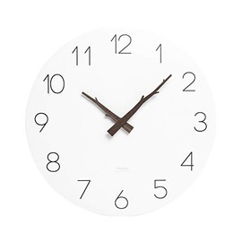 mooas Flatwood Twig Wall Clock, 12" Wood Wall Clock Non-Ticking Silent Decorative Wall Clock Battery Operated Wall Clock Indoor Clock Clock for Home Living Room Kitchen Bedroom Office School Hotel