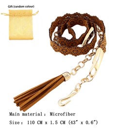 FAIRYGATE Lady Belts for Dresses Brown Belt Girls Waist Belts for Dress Skinny Adjustable Slim Thin Waistband Women A0806