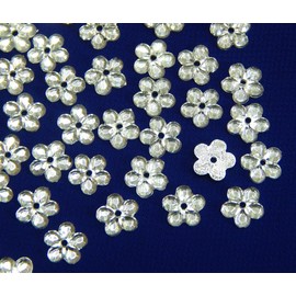Acrylic Crystals Close Gemstones 250 Pieces 8 mm Flower Jewellery Gemstones with Hole Flat Back Resin Rhinestones for Textiles Clothing Costumes Embellishments (Crystal Clear)