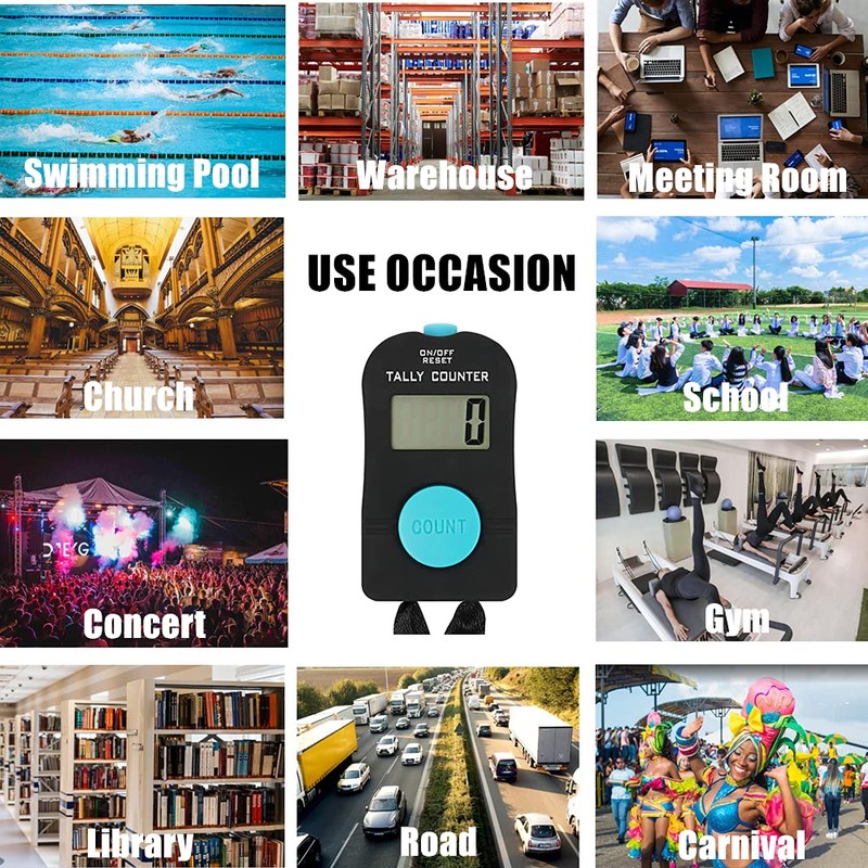 TOPTIE Electronic Hand Tally Counter, Digital Golf/Fish/People Number Counter Clicker