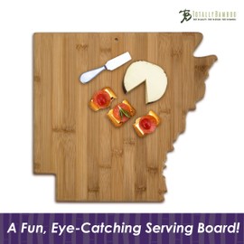 Totally Bamboo Arkansas State Shaped Serving and Cutting Board