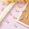 5pcs Cubic Zirconia Bear Charms 18K Gold Plated Cute Animal