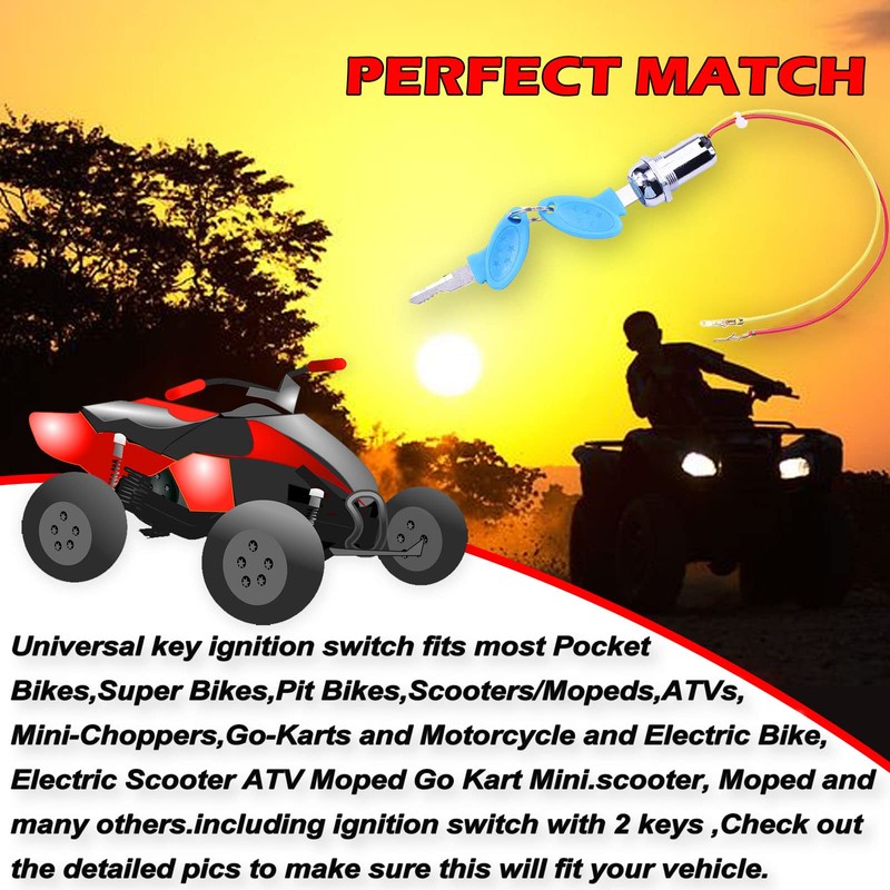 New Olym 2 Wire Ignition Key Switch Lock for Gas