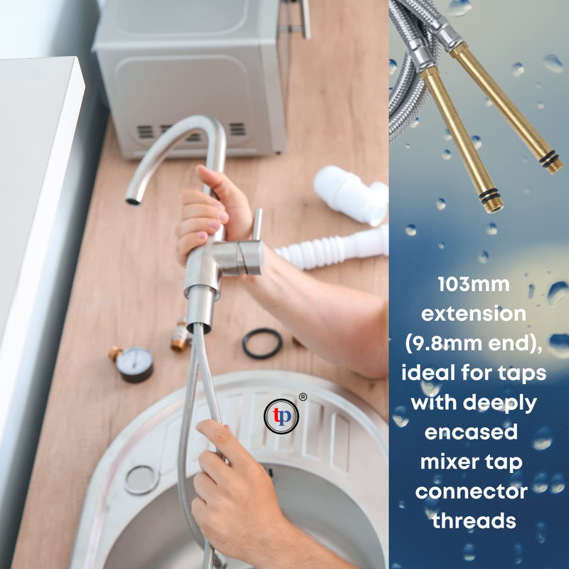 TradeProvider® Flexi Pipes for Taps (2pcs/pack)Kitchen Tap Connector 10M x1/2