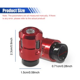 4 PCS Car Tire Valve Stem Caps, Universal Dustproof Aluminum Alloy Car Wheel Valve Caps, Leakproof Auto Tire Valves Cover Accessories for Cars, Trucks, Bikes, Motorcycles (Red)