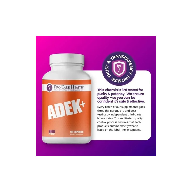 Suplemento Multivitamínico Bariátrico Procare Health ADEK Plus en Cápsulas, 90