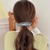 Gray Pearl Hair Clips Barrette for Womens Hair Crystal Rhinestone