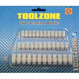 Toolzone 36Pc Electrical Terminal Block Strip Set
