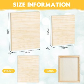 16 Pack Unfinished Wood Canvas Boards Blank Wooden Painting Panels Bulk for Deep Cradle Boards Painting Drawing Pouring Arts, Crafts, Paints and More (8 x 10 Inch, 11 x 14 Inch)