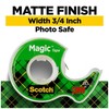 Scotch Magic Tape, Refillable Dispenser, 3/4" X 300", 3/Box