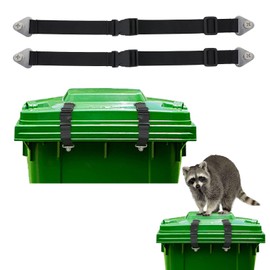 Eikovia 2PCS Heavy-Duty Bear Proof Trash Can Locks, Trash Can Locks for Animal-Proof, for Raccoons for Outdoor Bins, Secure Locking Buckle Against Wildlife,Raccoons,Bears