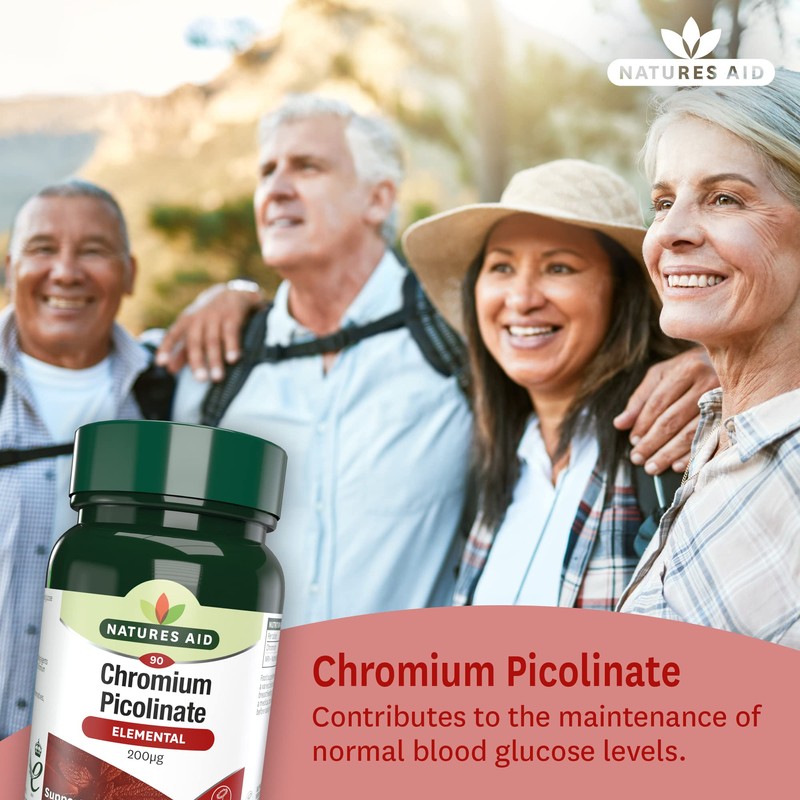 Natures Aid Chromium Picolinate Tablets 200ug Pack of 90