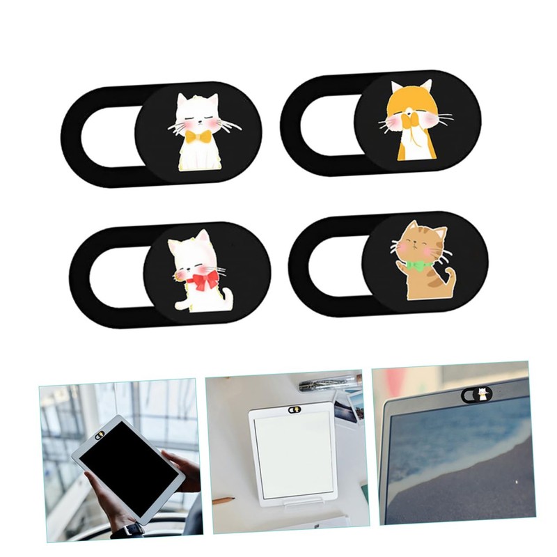 Angoily 4pcs Cat Webcam Cover Adorable Privacy Camera for Laptop