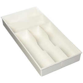 DIAL 02506 Extra Long Cutlery Expand-A-Drawer, 18 in L x 9-1/2 in W x 2-1/4 in Ch, White
