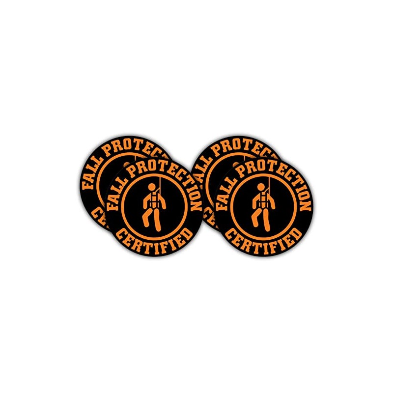 Fall Protection Certified Hard Hat Sticker | Decal Safety Laborer