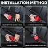 JSCARLIFE Seat Belt Buckle Holder 2 Pack, Universal Silicone Rear