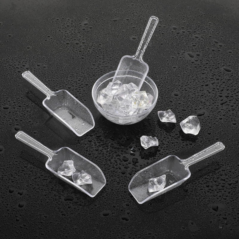 Giantree 12Pcs Clear Plastic Acrylic Kitchen Scoops, 4.3 Inch Multi