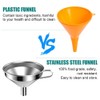 Stainless Steel Funnel Set Kitchen Strainer Funnel Filter Set Wide
