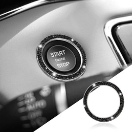 HEVLE Car Bling Crystal Rhinestone Engine Start Ring Decals, Push to Start Button Cover, Key Ignition & Knob Bling Ring, Key Ignition Knob Bling Ring, Bling Car Accessories for Women