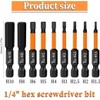 Hex Screwdriver Long Bits Set, H1.5-H10 50mm Metric Inner Impact