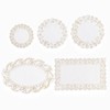 RJDJDLXM White Decorative Placemat Lace Paper,5 Sizes Lace Round Rectangle