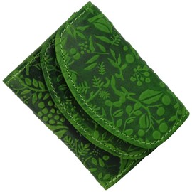 Leather Purse, Women's Long Wallet with RFID Protection, Purse for Women, Design Germany (Hill Burry Collection, Green), Green, Classic