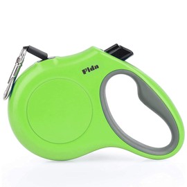 Fida Retractable Dog Leash, 16ft Heavy Duty Pet Walking Leash for Medium Dog or Cat up to 44 lbs, Tangle Free. One-Hand Brake (Medium, Green)