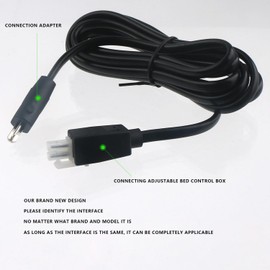 Adjustable Bed Base Input Power Cord Cable Prong Replacement for Tempurpedic, Ergo, Extend, Beautyres, Sealy Ease or Ease 2.0, Serta New Generation