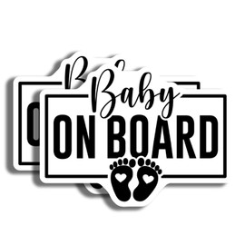 Baby On Board Stickers - Baby On Board Car Decal - Cute Baby Announcement - Car Safety Sign - Baby Car Sign - Baby Shower Gift - Durable Decorative Design for Home o - AAS0863