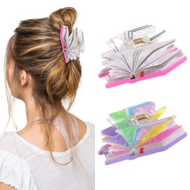 WHAVEL Book Hair Clip Funny Teacher Claw Clips Cute Teacher Accessories Back School Outfits, 2 Packs