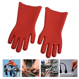 Asixxsix Electrical Insulated Gloves, 10000V High Voltage Gloves Lineman Rubber Gloves, Insulating Gloves for High Voltage Electrical Work, Safety Protective Work Gloves for Man Woman