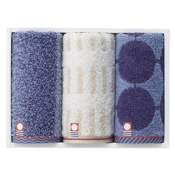 Mini Towel Set of 3 from Imabari: Blue