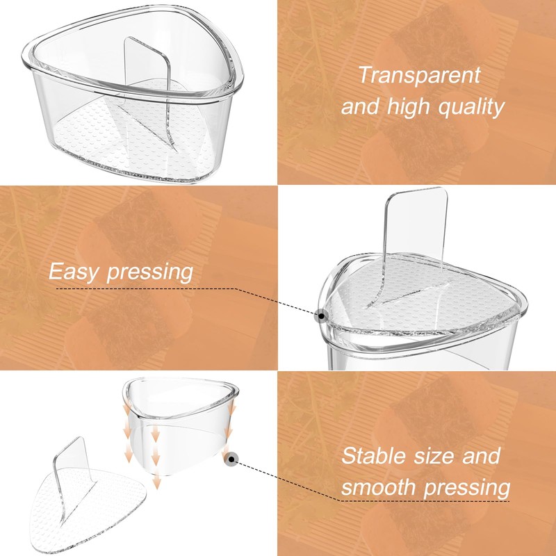2PCS Large Clear Onigiri Rice Ball Mold Makers,Triangle Rice Ball