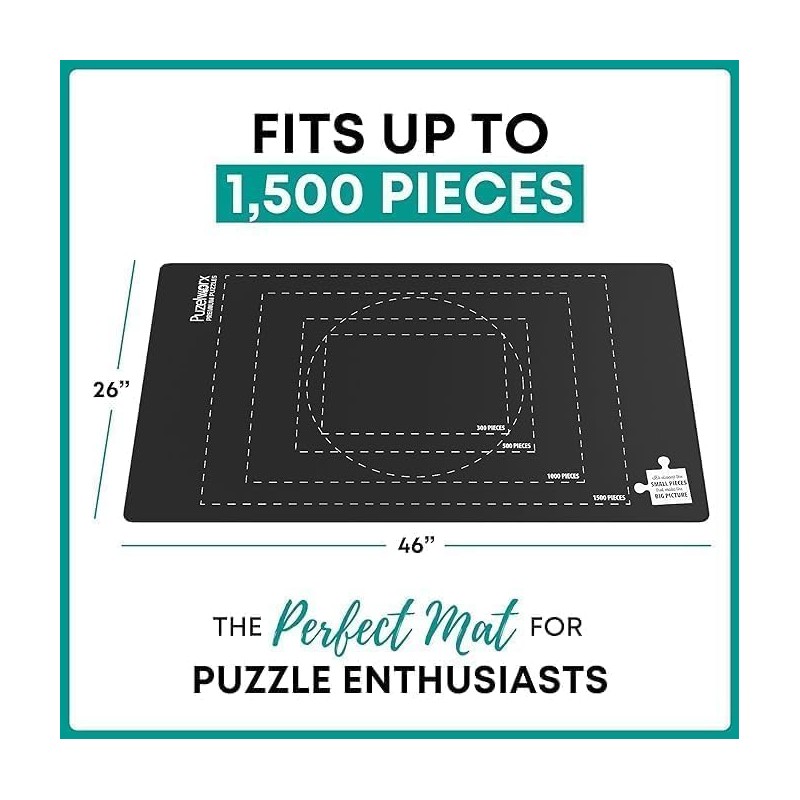 Point Games Rubber Puzzle Mat, Jigsaw Roll Up Mat for