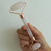 God Shop Natural Rose Quartz Face Roller [Body, Face, Trapezius, Lymphatic Massager] / 천연 로즈쿼츠 페이스 롤러 [바디 얼굴 승모근 림프 마사지기]