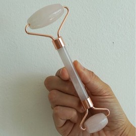 God Shop Natural Rose Quartz Face Roller [Body, Face, Trapezius, Lymphatic Massager] / 천연 로즈쿼츠 페이스 롤러 [바디 얼굴 승모근 림프 마사지기]