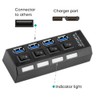 OcioDual Splitter with 4-Way External USB 3.0/2.0 Hub Black Distributor