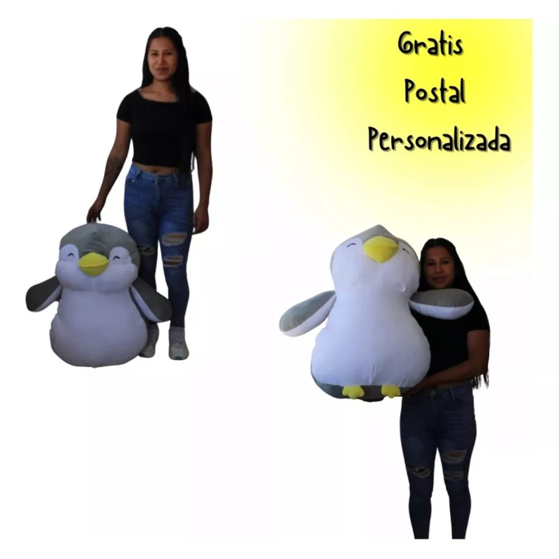 Peluche Gigante Pingüino Extrasuave 8ocm